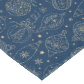 Faux Gold Foil-kerstboomdecortiepatroon Tafelkleed (Gekanteld)