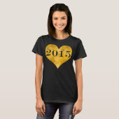 Faux Gold Foil Klasse 2015 T-shirt (Voorkant volledig)