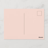 Faux Gold Foil Letter E Blush Floral Monogram Briefkaart (Achterkant)