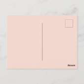 Faux Gold Foil Letter H Blush Floral Monogram Briefkaart (Achterkant)