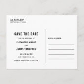 Faux Gold Foil Lettering Foto opslaan Datum Aankondigingskaart (Achterkant)