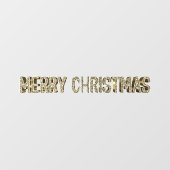 Faux Gold Foil Lettering Merry kerst Raamsticker (Vel)