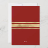 Faux Gold Foil Lijst Merry kerstfoto Feestdagenkaart (Achterkant)