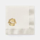 Faux Gold Foil Lipstick Kiss Servet (Voorkant)
