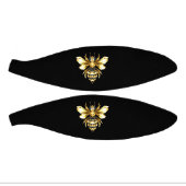 Faux Gold Foil Logo Bee Polygonaal op Zwart Basketbal (Panelen)