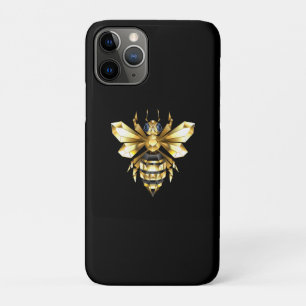 Faux Gold Foil Logo Bee Polygonaal op Zwart Case-Mate iPhone Case