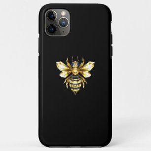 Faux Gold Foil Logo Bee Polygonaal op Zwart Case-Mate iPhone Case