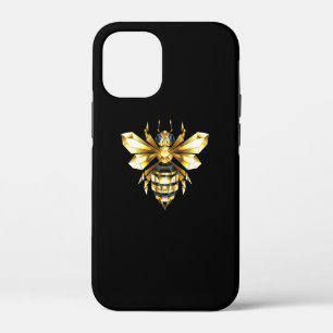 Faux Gold Foil Logo Bee Polygonaal op Zwart Case-Mate iPhone Case