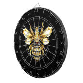 Faux Gold Foil Logo Bee Polygonaal op Zwart Dartbord (Voorkant Rechts)