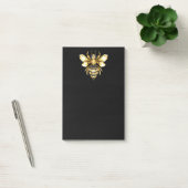Faux Gold Foil Logo Bee Polygonaal op Zwart Post-it® Notes (Kantoor)