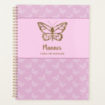 Faux Gold Foil look Butterfly on Lavender Paars