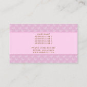 Faux Gold Foil look Butterfly on Lavender Paars Visitekaartje (Achterkant)