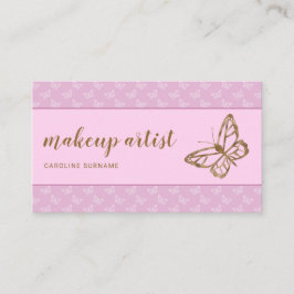Faux Gold Foil look Butterfly on Lavender Paars Visitekaartje