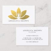 Faux Gold Foil Lotus Flower Visitekaartje (Voorkant / Achterkant)