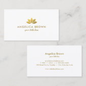 Faux Gold Foil Lotus Flower Visitekaartje (Voorkant / Achterkant)