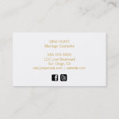 Faux Gold Foil Love Pink Visitekaartje (Achterkant)