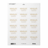 Faux Gold Foil Merriest Wensen Retouradres Etiket (Full Sheet)
