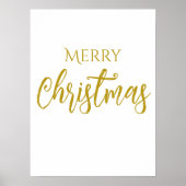 Faux-Gold Foil Merry kerst Chic Poster (Voorkant)