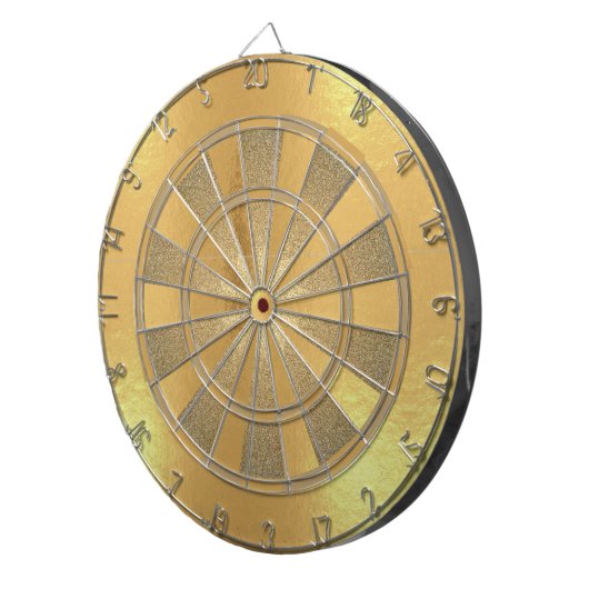 Faux Gold Foil Metallic Simple Elegant Dartbord (Voorkant Rechts)