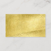 Faux Gold Foil - Minimal Script Modern Visitekaartje (Achterkant)