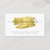 Faux Gold Foil - Minimal Script Modern Visitekaartje (Voorkant)