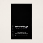 Faux Gold Foil Minimalistisch Display - Zwarte Kaa Visitekaartje (Achterkant)