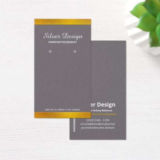 Faux Gold Foil Minimalistische Display Kaart (Bureau)