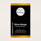 Faux Gold Foil Minimalistische Display Kaart (Achterkant)