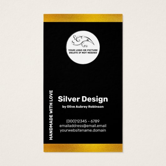 Faux Gold Foil Minimalistische Display Kaart (Achterkant)