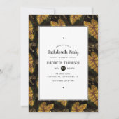 Faux Gold Foil Oerwoud Tiger Bachelorette Party Kaart (Voorkant)