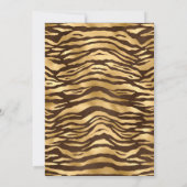 Faux Gold Foil Oerwoud Tiger Bachelorette Party Kaart (Achterkant)