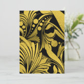 Faux Gold Foil op Black Nieuwjaar - wenst Aankondiging (Staand voorkant)