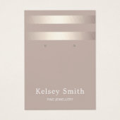 Faux Gold Foil op Bronze Earring Display Kaart (Voorkant)