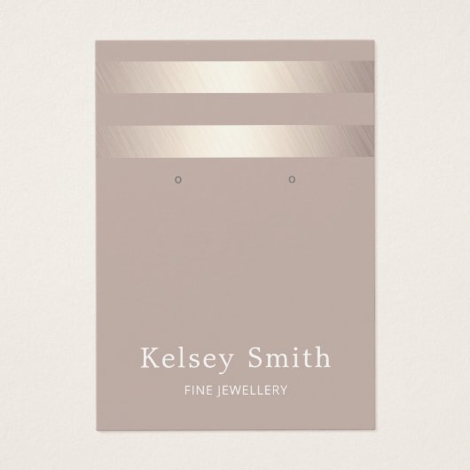 Faux Gold Foil op Bronze Earring Display Kaart (Voorkant)