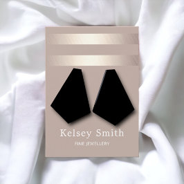 Faux Gold Foil op Bronze Earring Display Kaart