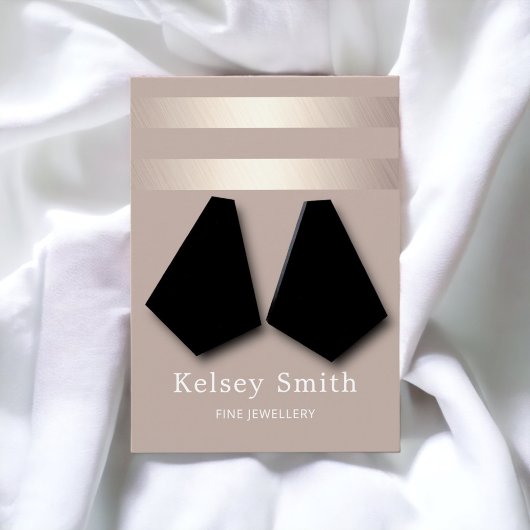 Faux Gold Foil op Bronze Earring Display Kaart