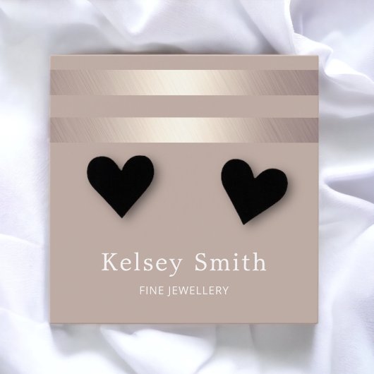 Faux Gold Foil op Bronze Earring Display Kaart