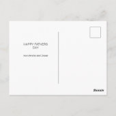 Faux Gold Foil Papa is Superstar Vaderdag Briefkaart (Achterkant)