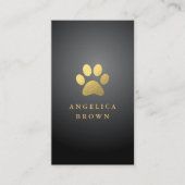 Faux Gold Foil Paw Print Visitekaartje (Voorkant)