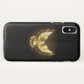 Faux Gold Foil Peace Dove op Zwart Case-Mate iPhone Case (Achterkant (horizontaal))
