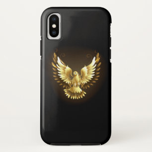 Faux Gold Foil Peace Dove op Zwart Case-Mate iPhone Case