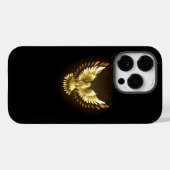 Faux Gold Foil Peace Dove op Zwart Case-Mate iPhone Case (Achterkant (horizontaal))