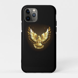 Faux Gold Foil Peace Dove op Zwart Case-Mate iPhone Case