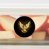 Faux Gold Foil Peace Dove op Zwart Labels (Aangebracht)