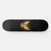 Faux Gold Foil Peace Dove op Zwart Persoonlijk Skateboard (Horizontaal)