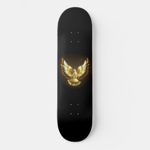 Faux Gold Foil Peace Dove op Zwart Persoonlijk Skateboard