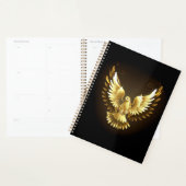 Faux Gold Foil Peace Dove op Zwart Planner (Display)