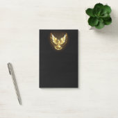 Faux Gold Foil Peace Dove op Zwart Post-it® Notes (Kantoor)