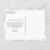 Faux Gold Foil Pine Needles Merry kerstfoto Feestdagenkaart (Achterkant)