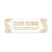 Faux Gold Foil Pinecones en Pine Needles Holiday Etiket (Voorkant)